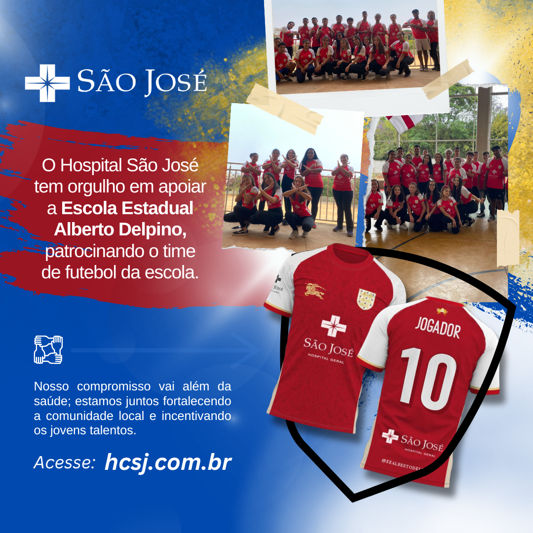 Hospital São José patrocina o time de futebol da Escola Estadual Alberto Delpino: Investindo no futuro da comunidade